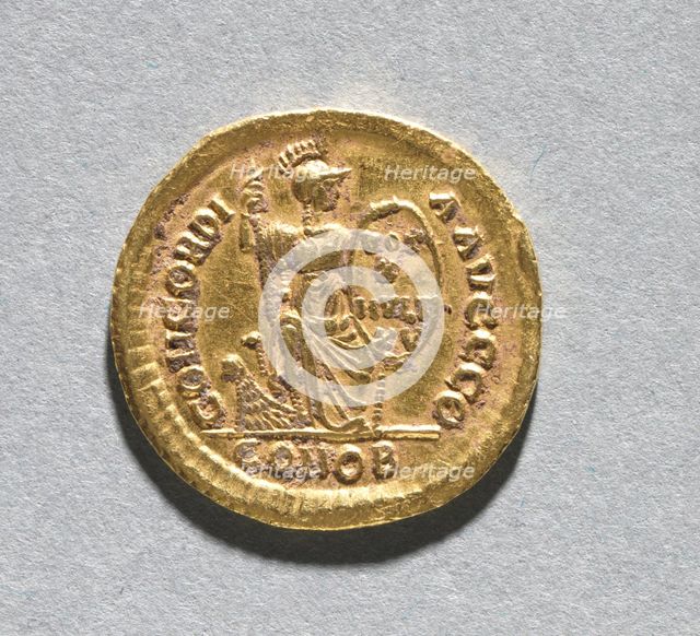 Solidus of Theodosius I the Great (reverse), c. 383-388. Creator: Unknown.