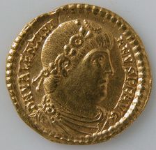 Solidus of Valentinian I (r. 364-375), Byzantine, 364-75. Creator: Unknown