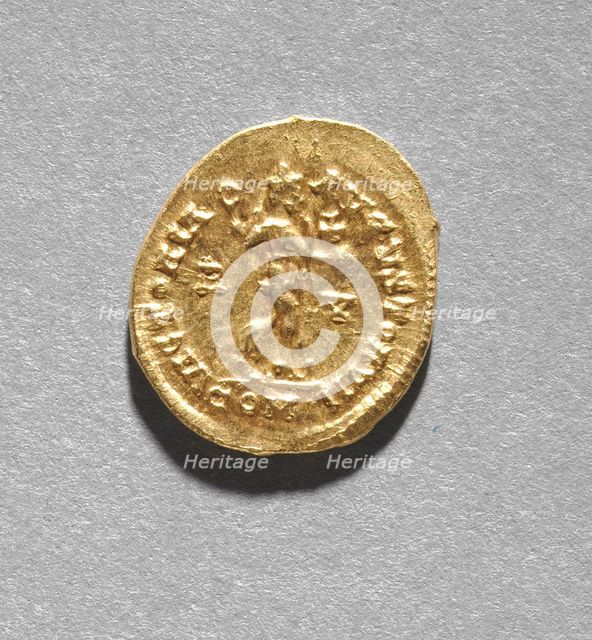 Solidus of Arkadios (reverse), 395-408. Creator: Unknown.