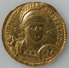 Solidus of Constantius II (Sole Emperor, 353-361), Byzantine, 353-361. Creator: Unknown