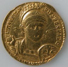 Solidus of Constantius II (Sole Emperor, 353-361), Byzantine, 353-361. Creator: Unknown