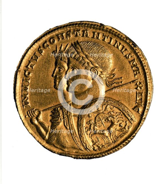 Solidus of Emperor Constantine I, 4th century.