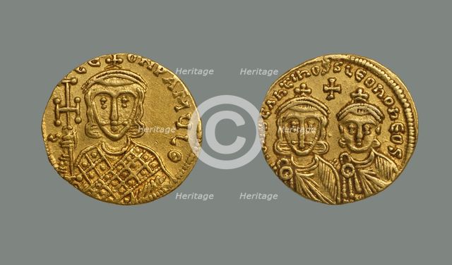 Solidus of Emperor Constantine V (751-775). Artist: Numismatic, Ancient Coins 