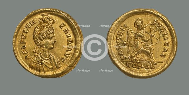 Solidus of Empress Aelia Pulcheria (399-453), 414-453.