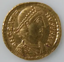 Solidus of Gratian (r. 375-383), Byzantine, 375-83. Creator: Unknown