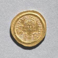 Solidus of Justinian I , c. 545-565. Creator: Unknown