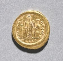 Solidus of Justinian I (reverse), 545-565. Creator: Unknown