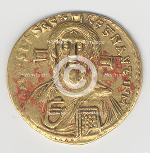 Solidus of Justinian II (685-95), Byzantine, 692-695. Creator: Unknown.