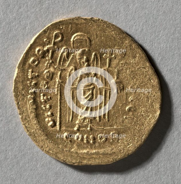 Solidus of Maurice Tiberius, 583-602. Creator: Unknown.