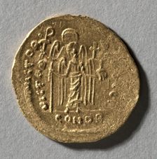 Solidus of Maurice Tiberius, 583-602. Creator: Unknown