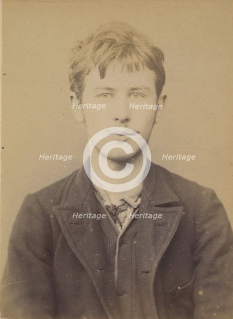 Solier. Auguste. 18 ans, né le 3/3/75 à Cemery-la-Ville. Dessinateur. Anarchiste. 12/1/94., 1894. Creator: Alphonse Bertillon.