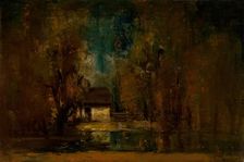 Solitude in the Woods. Moon Night, 1870-1900. Creator: Ladislav Mednyanszky