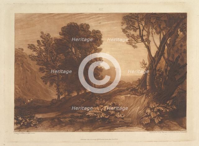 Solitude, or The Reading Magdalen (Liber Studiorum, part XI, plate 53), May 12, 1814. Creator: JMW Turner.