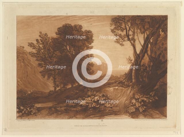 Solitude, or The Reading Magdalen (Liber Studiorum, part XI, plate 53), May 12, 1814. Creator: JMW Turner.