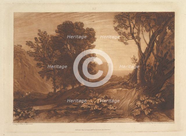 Solitude, or The Reading Magdalen (Liber Studiorum, part XI, plate 53), May 12, 1814. Creator: JMW Turner.