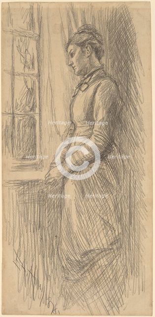 Solitude: Miss Vesta Rollinstall, 1878. Creator: Edwin Austin Abbey.