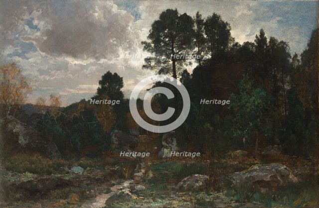 Solitary Walk at Fontainebleau, 1886. Creator: Wladyslaw Ciesielski.