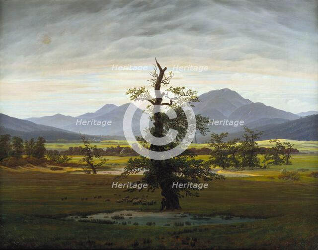 Solitary Tree (Village Landscape in Morning Light), 1822. Artist: Friedrich, Caspar David (1774-1840)