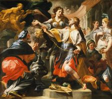 Solomon Worshiping a Pagan God, c.between 1695 and 1700. Creator: Domenico Antonio Vaccaro