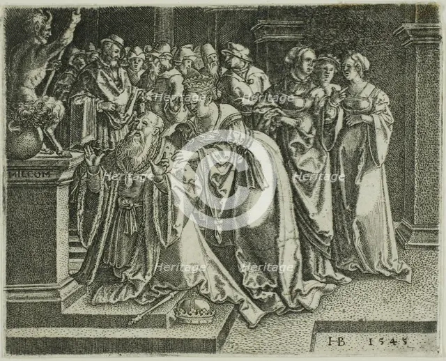 Solomon Adoring the Idols, 1545. Creator: Hans Brosamer.