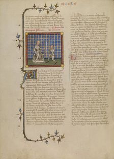 Solomon and a Soldier, about 1360-1370. Creator: Master of Jean de Mandeville