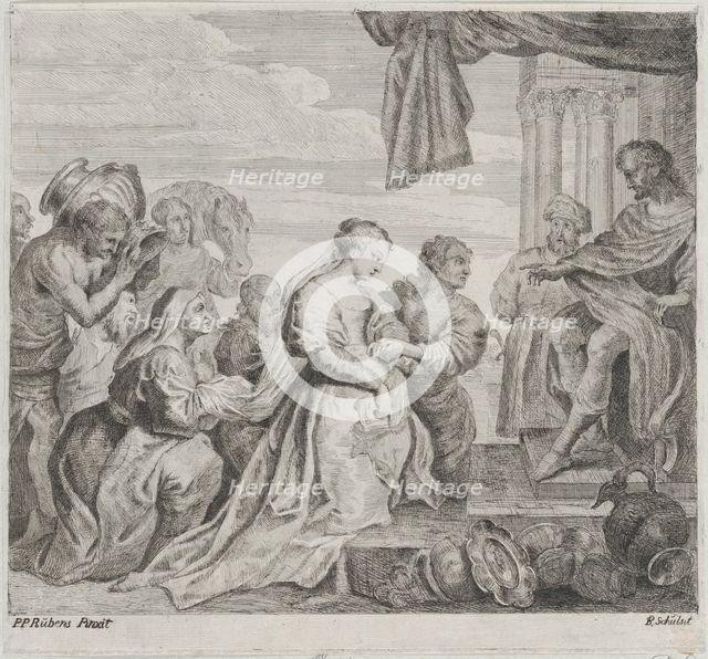 Solomon and the Queen of Sheba, 1784. Creator: Philippe Lambert Joseph Spruyt.