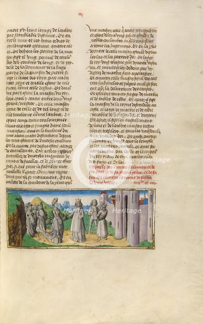 Solomon and the Queen of Sheba; Miroir Historial, about 1475. Creator: Unknown.