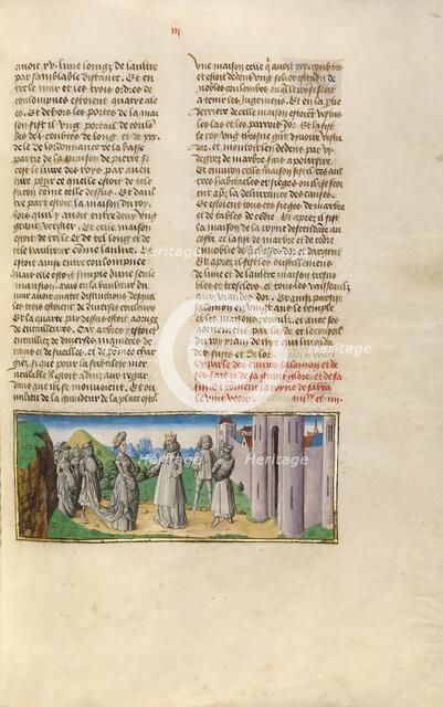 Solomon and the Queen of Sheba; Miroir Historial, about 1475. Creator: Unknown.