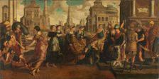 Solomon and the Queen of Sheba, c.1540-c.1545. Creator: Circle of Jan van Scorel