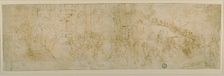 Solomon and the Queen of Sheba (recto); Sketch of the Queen of Sheba (verso), 1590/99. Creator: Bernardo Castello