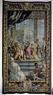 Solomon and the queen of Sheba tapestry made ??by the Royal Tapestry Factory on cardboards by…