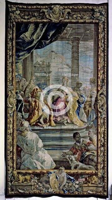 'Solomon and the queen of Sheba', tapestry made ??by the Royal Tapestry Factory on cardboards by…