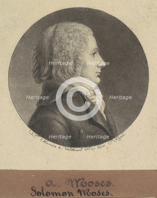 Solomon Moses, 1796-1797. Creator: Charles Balthazar Julien Févret de Saint-Mémin.