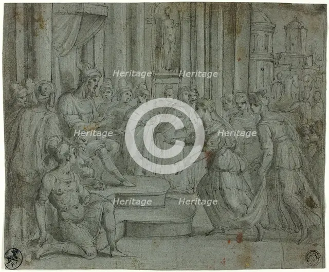 Solomon Receiving the Queen of Sheba, n.d. Creator: Bernardo Castello.