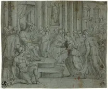 Solomon Receiving the Queen of Sheba, n.d. Creator: Bernardo Castello
