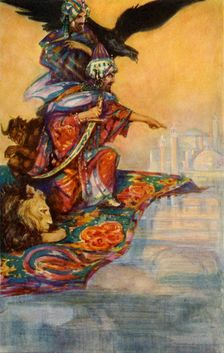 Solomon Sights the Mysterious Palace 1928. Creator: John Henry Amshewitz