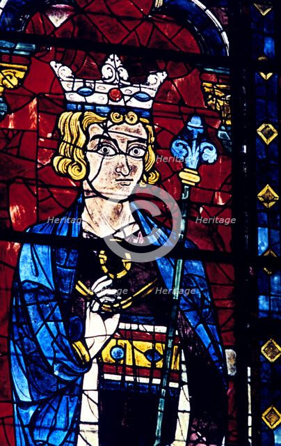 Solomon, stained glass, Chartres Cathedral, France, 1194-1260. Artist: Unknown