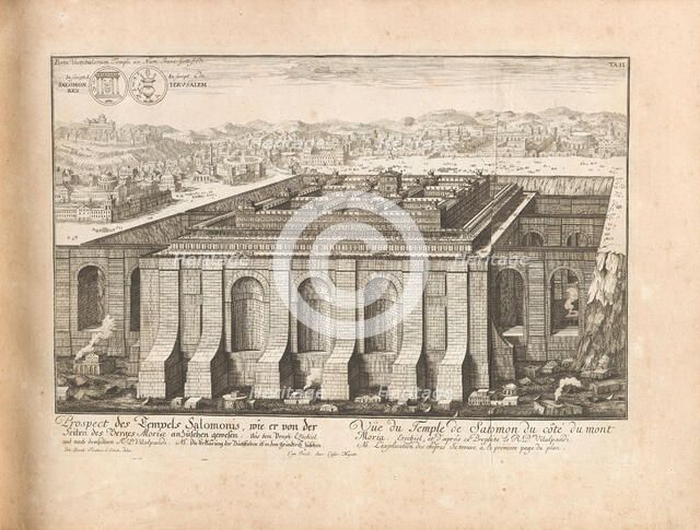 Solomon's Temple. From "Entwurff einer historischen Architektur", 1725. Creator: Fischer von Erlach, Johann Bernhard (1656-1723).