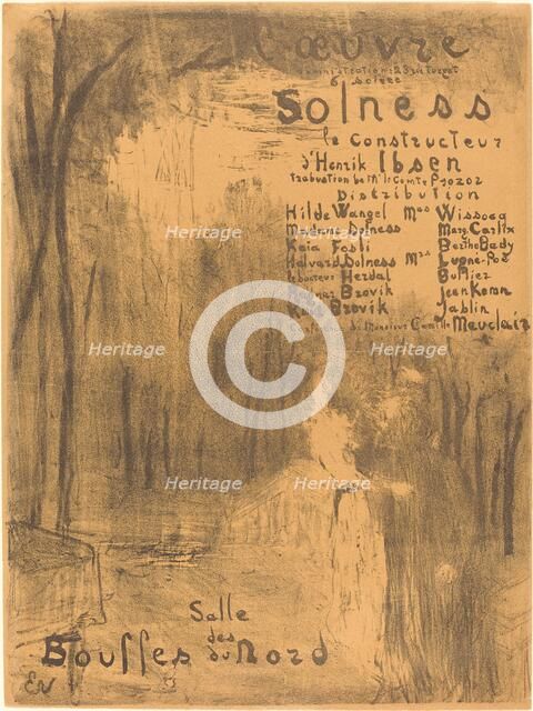 Solness le constructeur, 1894. Creator: Edouard Vuillard.