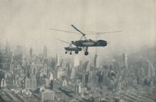 Solution of Aerial Transport Problems in Cities: Aeroplanes That Require No Aerodromes c1935. Artist: Wide World Photos