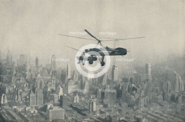 'Solution of Aerial Transport Problems in Cities: Aeroplanes That Require No Aerodromes', c1935. Artist: Wide World Photos.