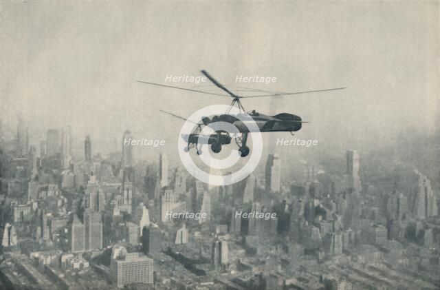 'Solution of Aerial Transport Problems in Cities: Aeroplanes That Require No Aerodromes', c1935. Artist: Wide World Photos.