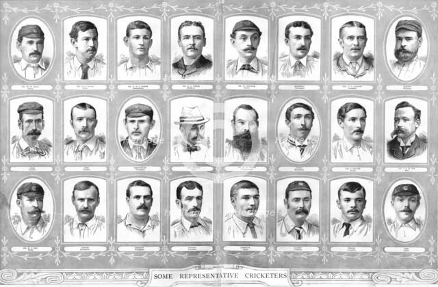 ''Some 24 Representative Cricketers', 1890. Creator: Unknown.