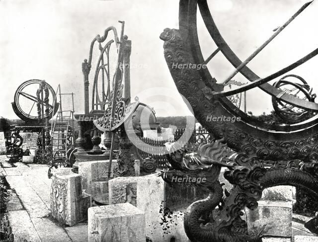 'Some Instruments on top of the Observatory, Pekin', China, 1895.  Creator: W & S Ltd.