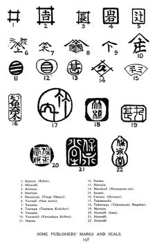 Some Japanese publishers marks and seals, 19th century (1925)