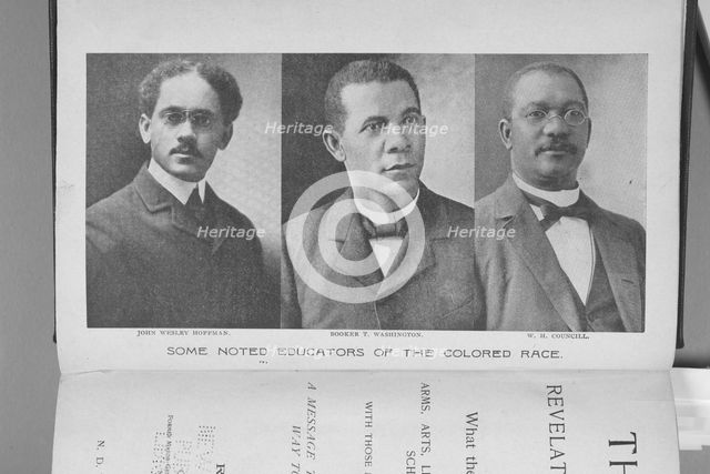 Some noted educators of the colored race; John Wesley Hoffman; Booker T. Washington..., 1902. Creator: Unknown.
