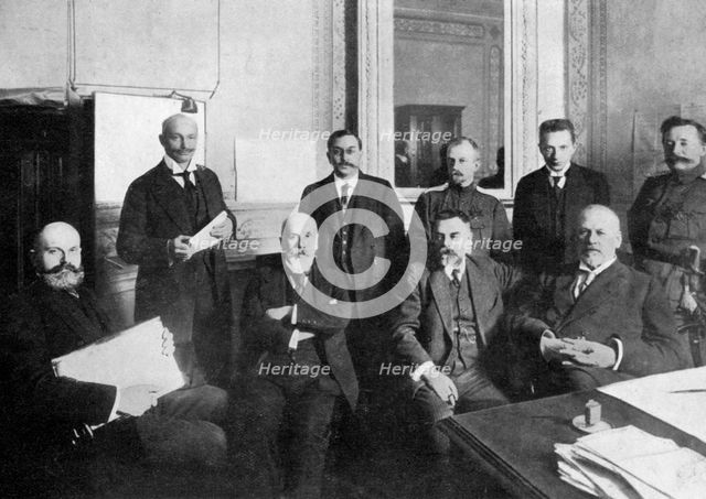 Some of the leaders of the Russian revolution, 1917, (c1920). Artist: Unknown