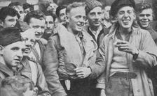 Some of the survivors of the Arandora Star landing at a Scottish port 1940, (1940)