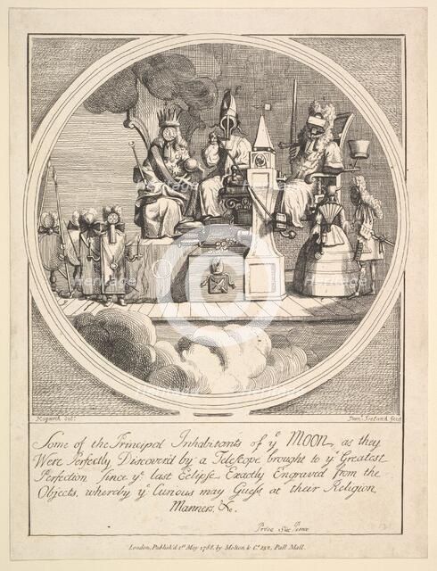 Some of the Principal Inhabitants of the Moon, as They Were Perfectly Discovered by..., May 1, 1788. Creator: Samuel Ireland.