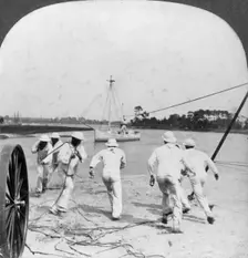 Some operations of the Life Saving Corps, Jamestown Exposition Virginia, USA, 1907. Artist: Keystone View Company